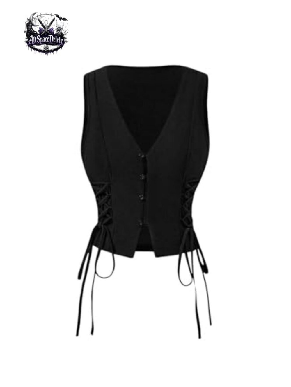 Western Cowgirl Rodeo Country Concert Lace Up Knit Tank Top Vest
